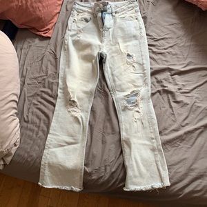 BDG kick flare high rise cropped jeans